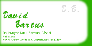 david bartus business card